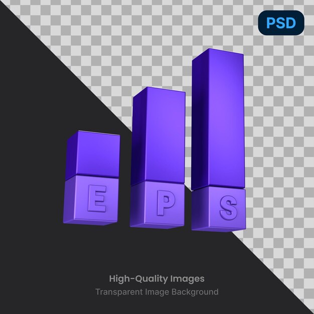 PSD illustration 3d psd d'un eps