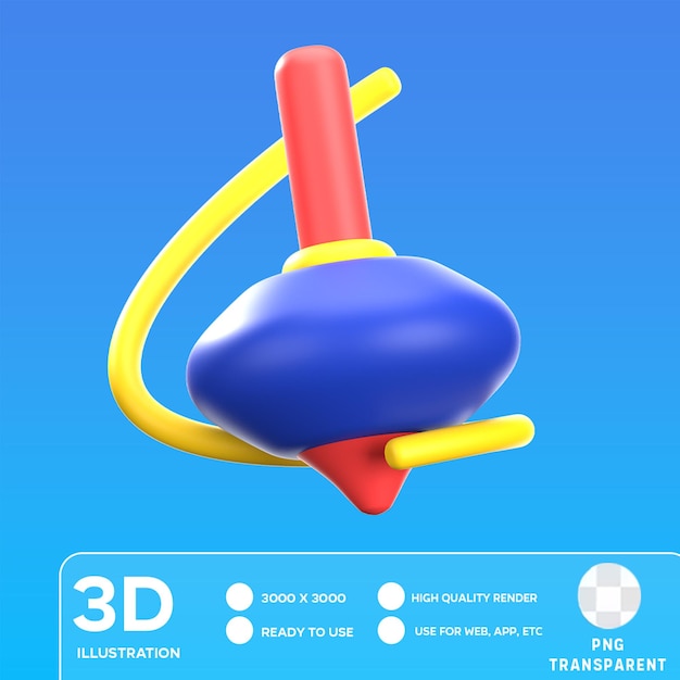 Illustration En 3d De Psd Spinning Top