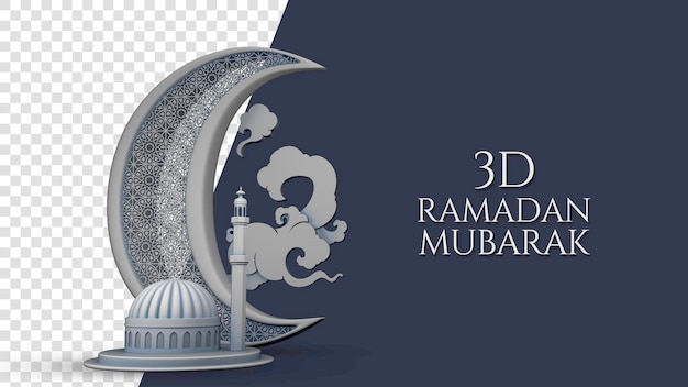 Illustration 3d De Ramadan Mubarak