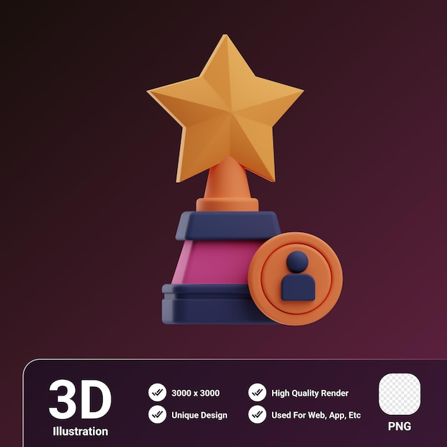 PSD illustration 3d de la réalisation d'objets de recrutement