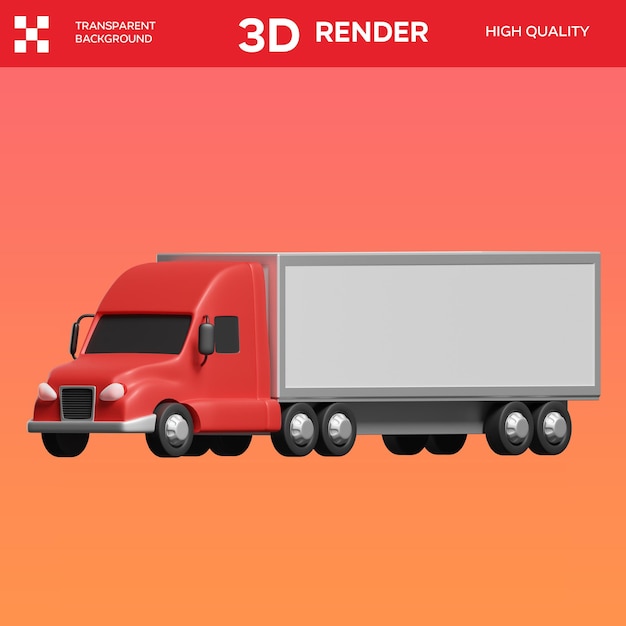 Illustration 3D de la remorque PSD