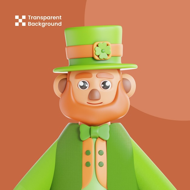 PSD illustration 3d de la saint-patrick