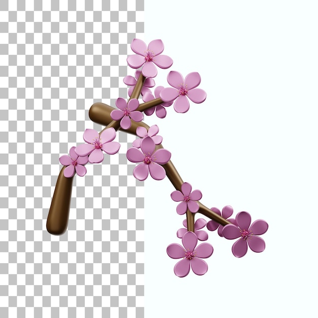 Illustration 3d De Sakura