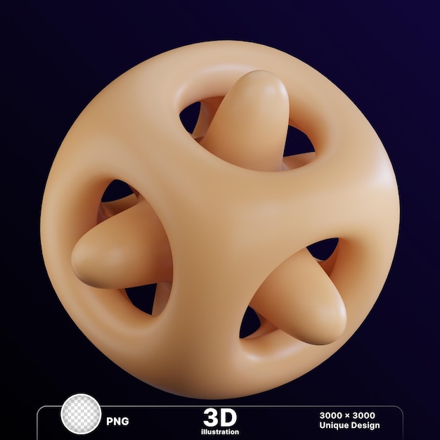 Illustration 3D de la structure atomique chimique physique d'un modèle 3D sur un fond transparent