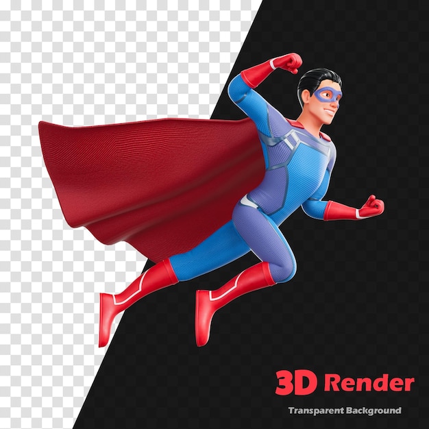une illustration 3D d'un super modèle 3D de super-héros