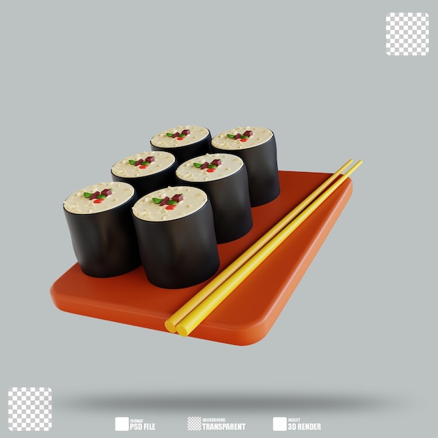 Illustration 3d Sushi 2