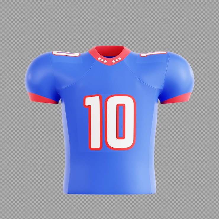 PSD illustration 3d d'un t-shirt de jeu sur un fond transparent