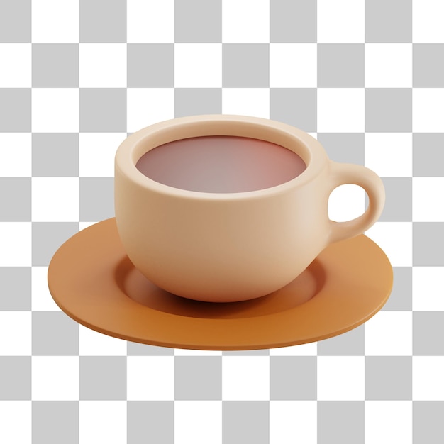 PSD illustration 3d de tasse à café