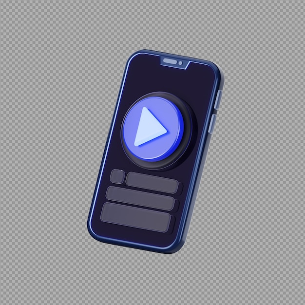 Illustration 3D d'un téléphone portable