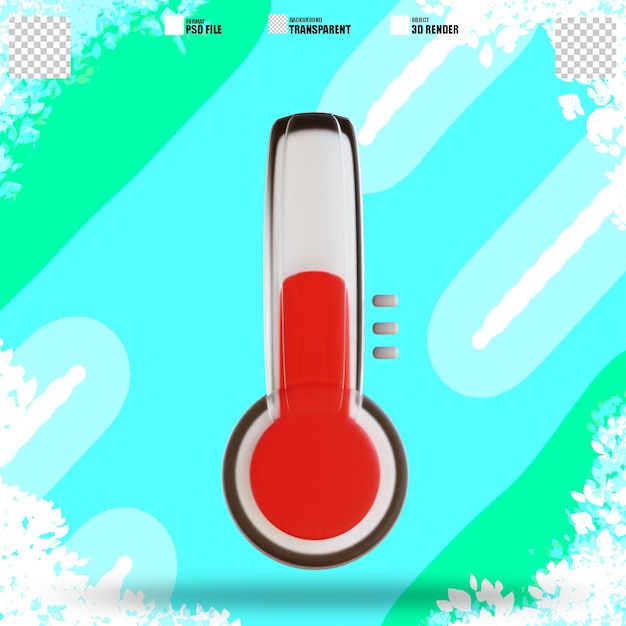 Illustration 3D température de l'air chaud 2