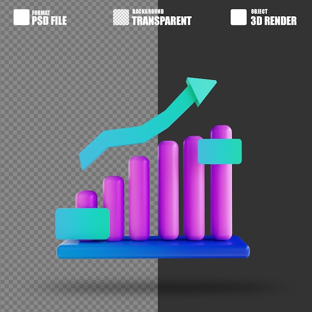 Illustration 3d Trafic De Croissance 3