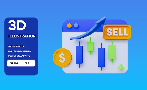 Illustration 3D à vendre par PSD