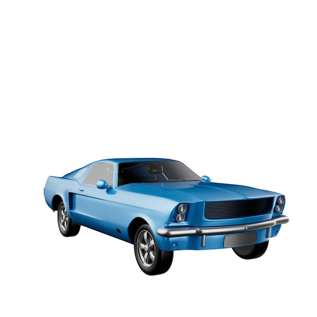 Illustration 3D d'une vieille voiture