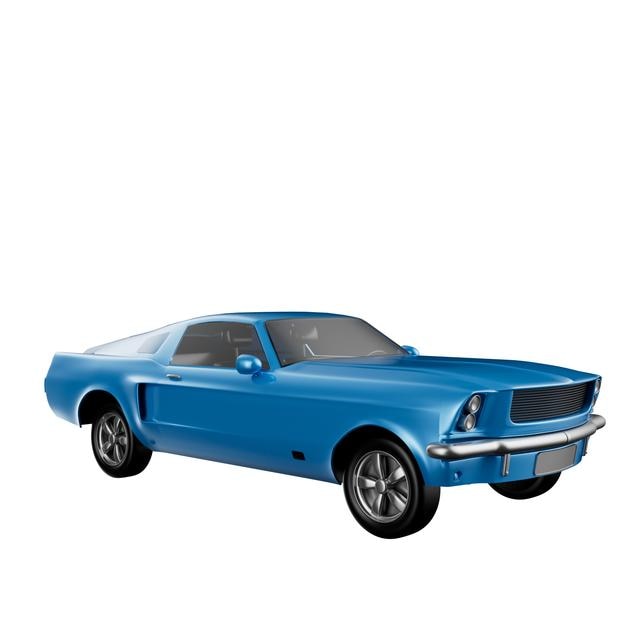 Illustration 3D d'une vieille voiture