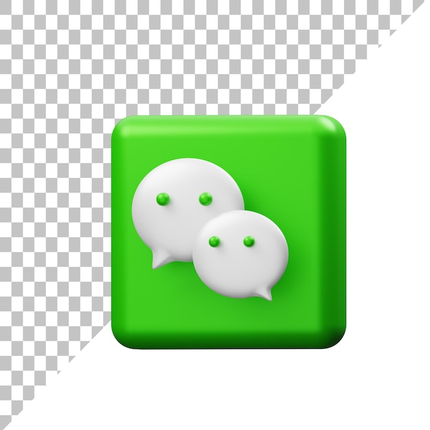 Illustration 3D de Wechat