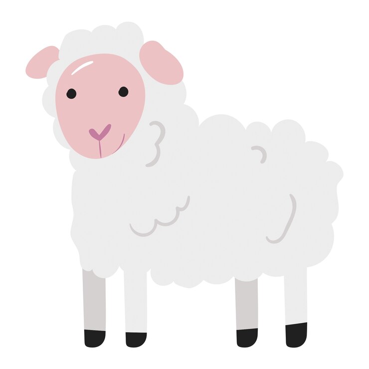 PSD illustration d'un animal de ferme isolé
