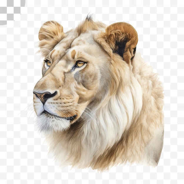 Illustration à L'aquarelle Du Lion En Png Transparent