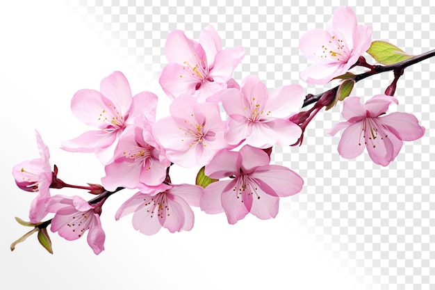 illustration Aquarelle de fleurs Sakura sur un fond transparent