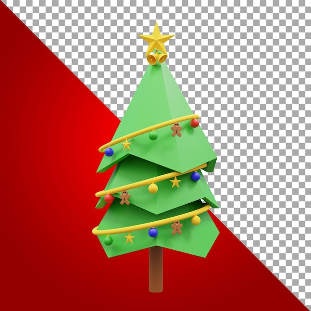 illustration d'arbre de noël de rendu 3D