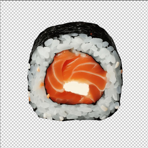 PSD illustration artistique de rouleau de sushi