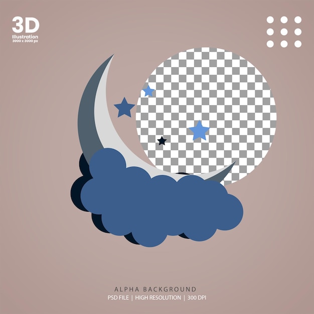 PSD illustration de l'astronomie de la pleine lune