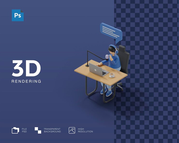 PSD illustration de balado 3d