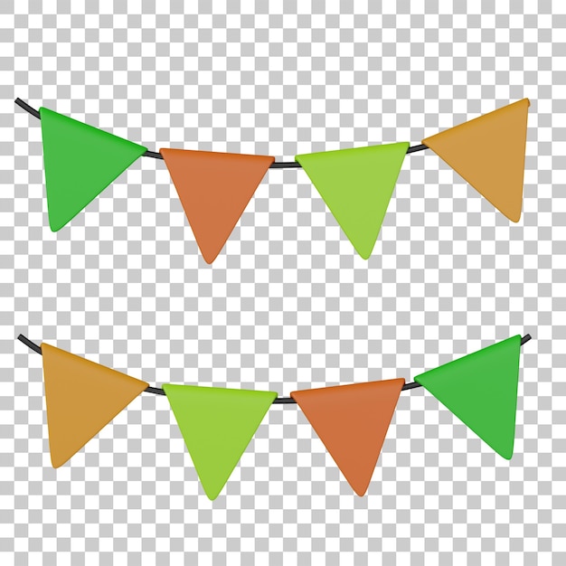 Illustration de bandeau de parti en 3D