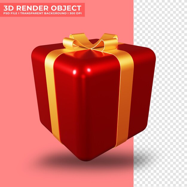 Illustration De Boîte Cadeau Réaliste De Rendu 3d