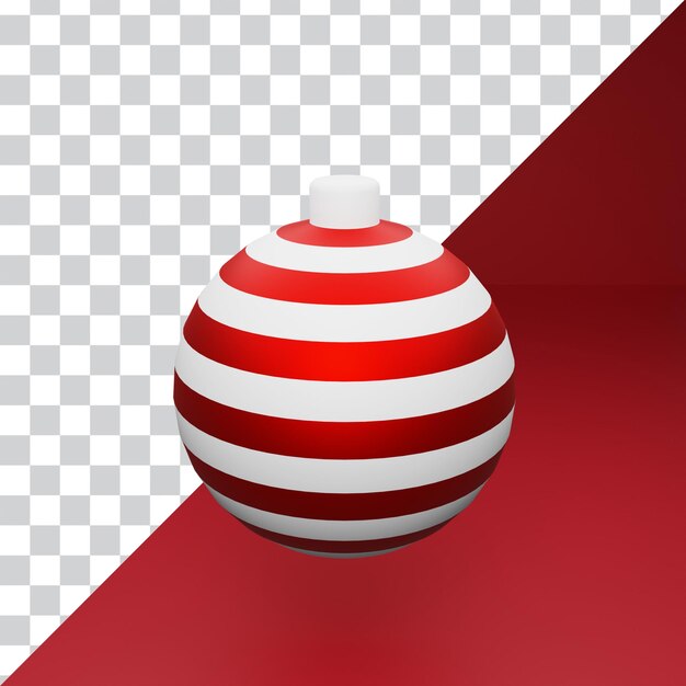 PSD illustration de la boule de noël en 3d