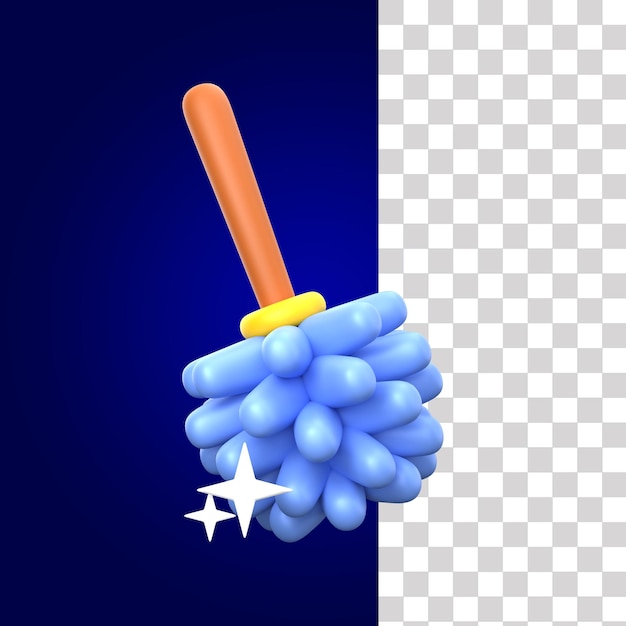 Illustration de la brosse de toilette 3D