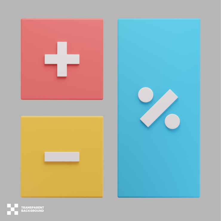 PSD illustration de la calculatrice 3d