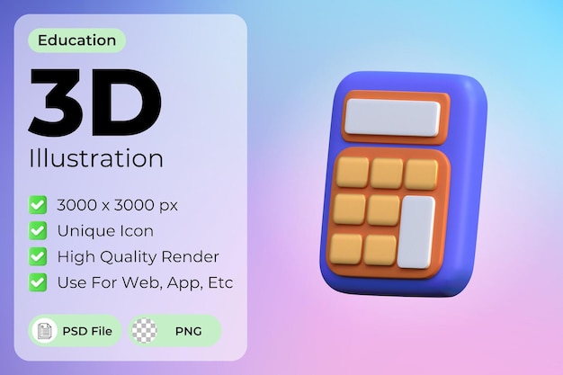 Illustration De La Calculatrice 3d