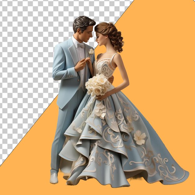 PSD illustration de carte de mariage en png