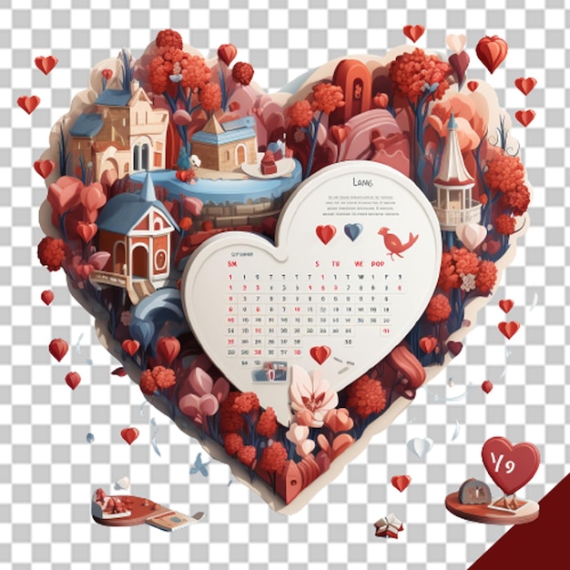 Illustration De La Carte De La Saint-valentin En Png