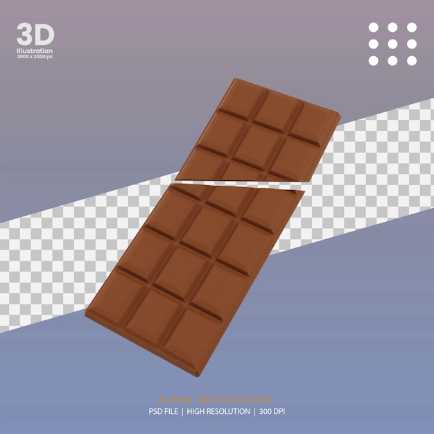 Illustration De Chocolat De Rendu 3d