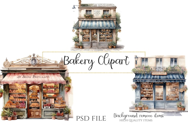 PSD illustration de clipart de boulangerie