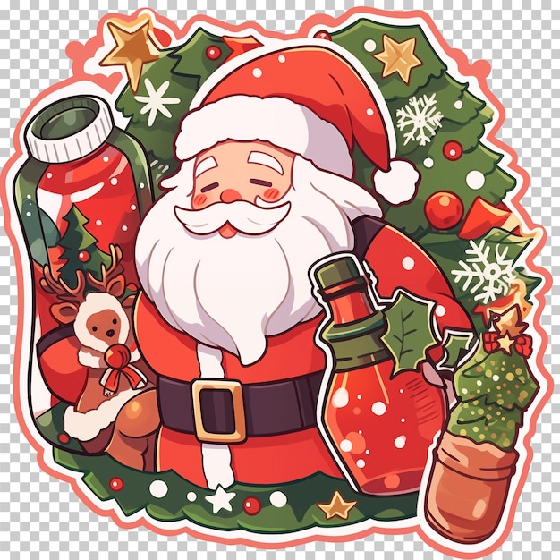 PSD illustration de clipart de noël à l'aquarelle isolée