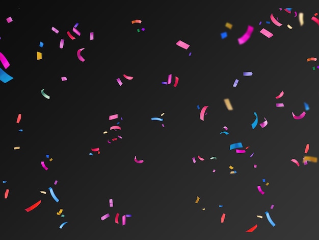 Illustration colorée en confetti en papier