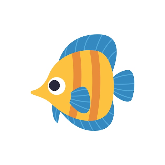 PSD illustration colorée du poisson