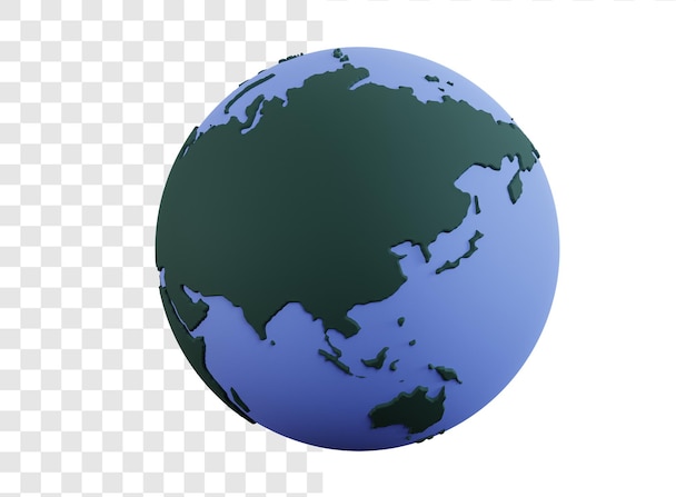 PSD illustration de concept 3d du globe ou de la terre