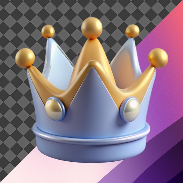 Illustration de la couronne de dessin animé 3D
