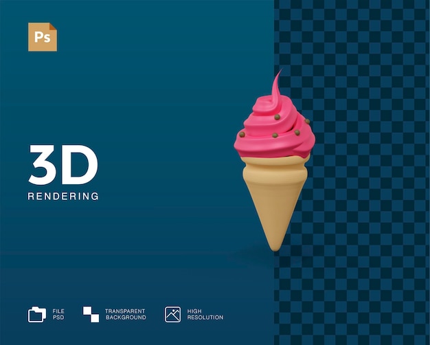 Illustration De Crème Glacée 3d