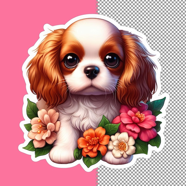 PSD illustration délicieuse d'un chiot en png vectoriel