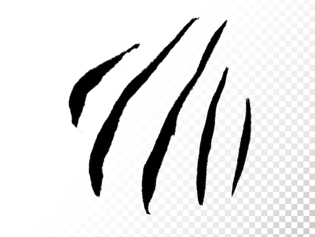 Illustration der Krallenmarke auf durchsichtigem Hintergrund