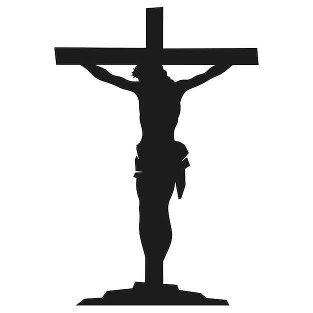 PSD illustration der silhouette jesu christi