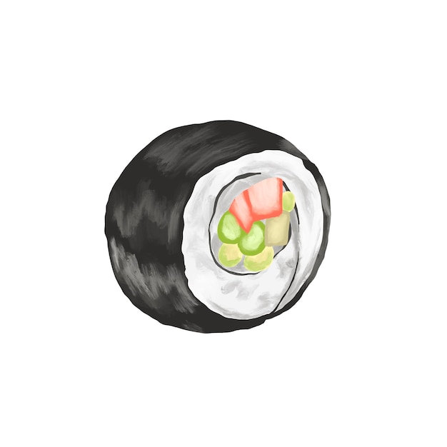 Illustration der Sushi-Roll-Menü