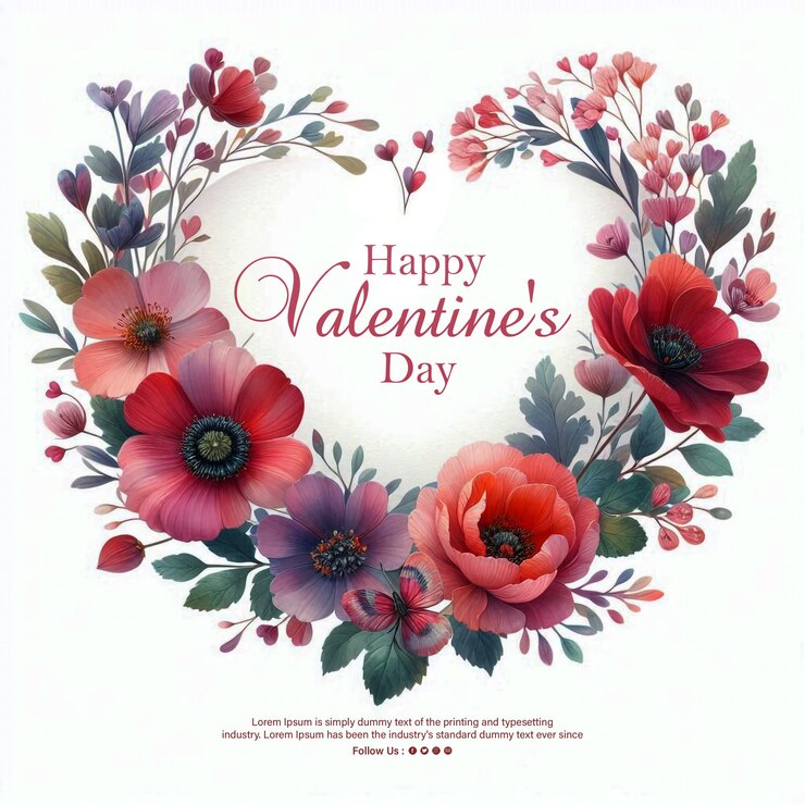 PSD illustration der vorlage für den valentinstag
