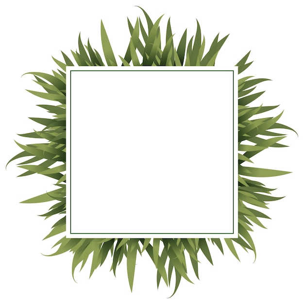 Illustration des Grasrahmens isoliert