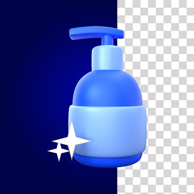 PSD illustration de désinfectant pour les mains 3d