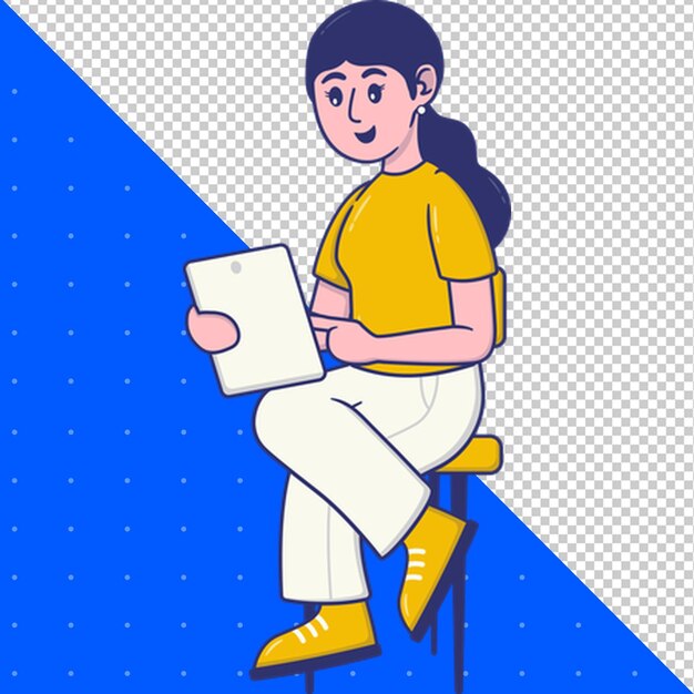 Illustration dessinée à la main à vecteur plat PNG Arrière-plan transparent